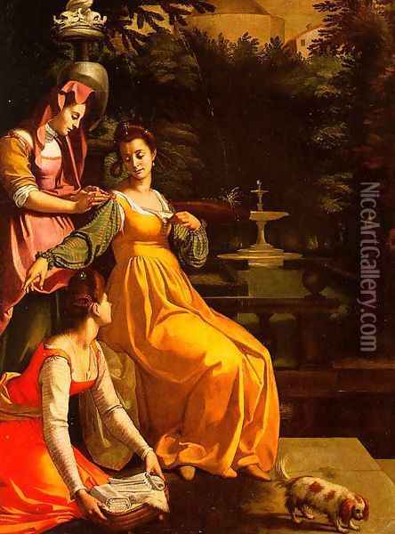 Susanna and the Elders 1600 Oil Painting - (Jacopo Chimenti) Empoli