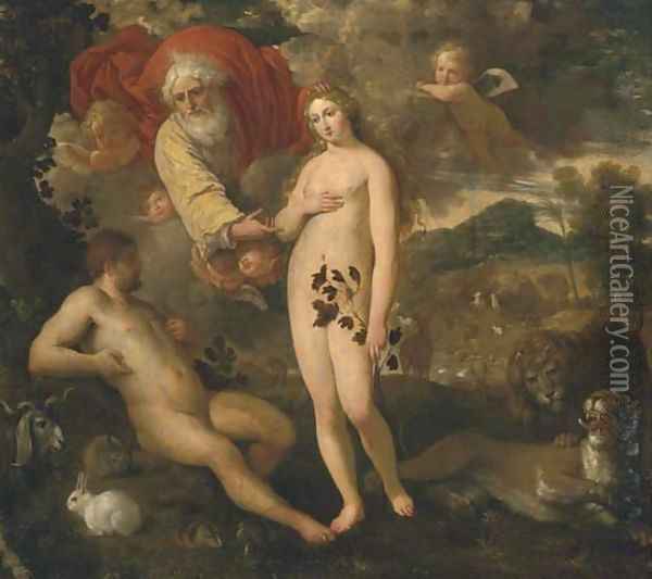 The Garden of Eden Oil Painting - Hans Rottenhammer