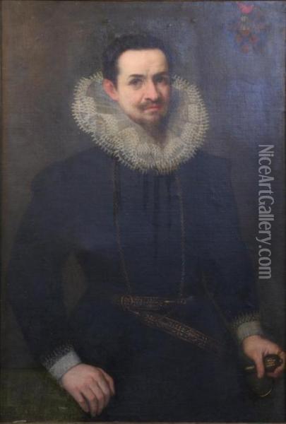 Portrait Of A Nobleman Oil Painting - Frans Pourbus