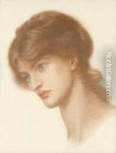 Study Of Marie Spartali For Oil Painting - Dante Gabriel Rossetti