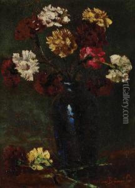 Carnation Oil Painting - Octav Bancila