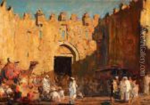 Jerusalem Oil Painting - Erich Kips