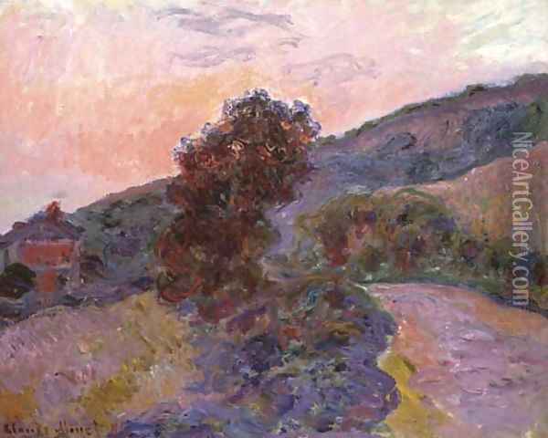 Coucher de soleil à Giverny Oil Painting - Claude Oscar Monet
