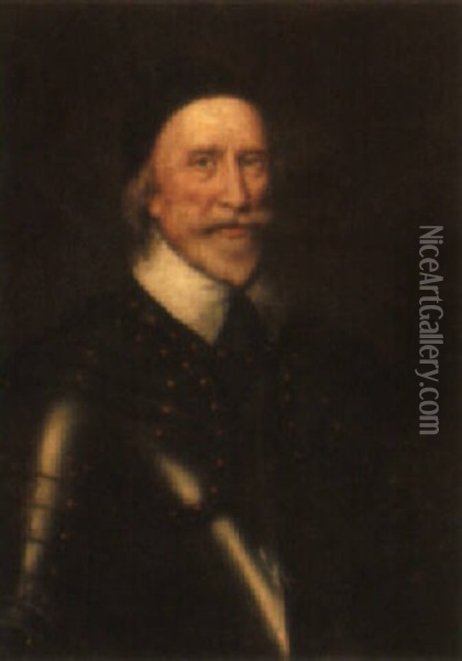 Portrait Of A Gentleman Oil Painting - George Jamesone
