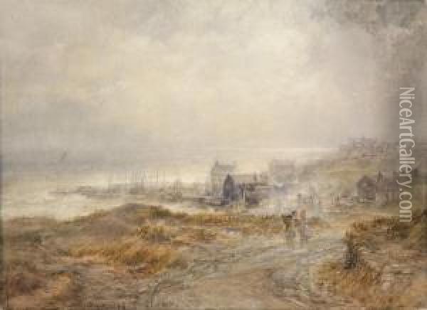 Storm And Sunshine, St Abb's, Berwickshire Coast Oil Painting - John Blair