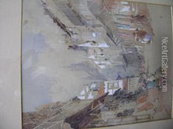 Castle Garth, Newcastle Oil Painting - Thomas Miles Richardson