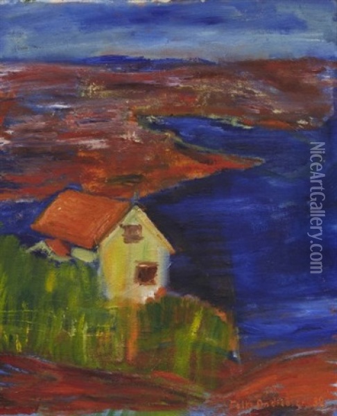 Hus I Skargarden Oil Painting - Folke Andreasson