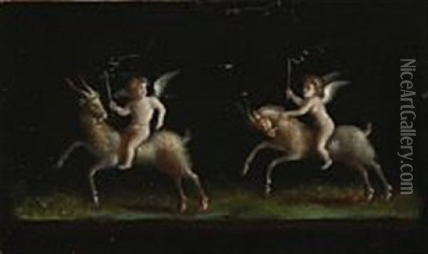 Frieze From Pompeii Oil Painting - Constantin (Carl Christian Constantin) Hansen
