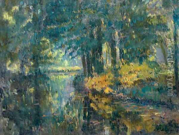 Paysage de riviere Oil Painting - Albert Lebourg