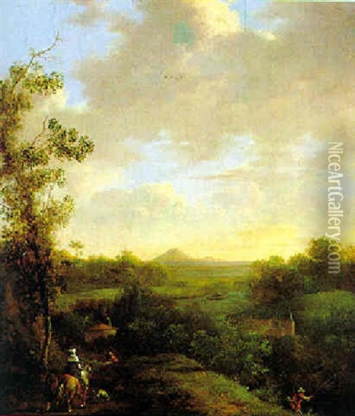 Reiter In Einer Landschaft Oil Painting - Frederick De Moucheron