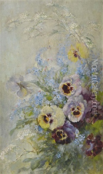 Stiefmutterchen Oil Painting - Gioacchino Galbusera
