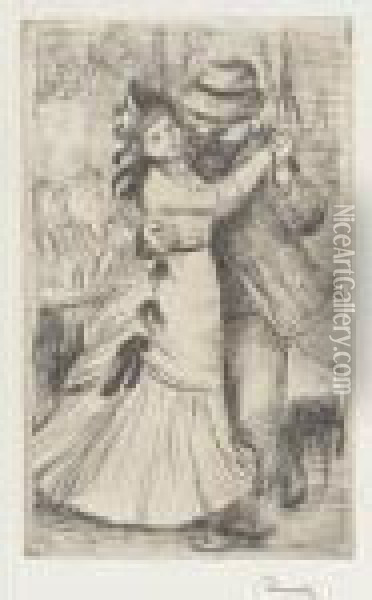 La Danse A La Campagne, 2e Planche Oil Painting - Pierre Auguste Renoir