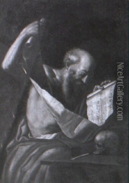 Der Prophet Jeremias Mit Der Thorarolle Oil Painting - Jusepe de Ribera