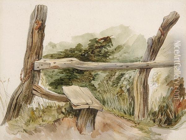 Study Of A Stile Oil Painting - James Stark
