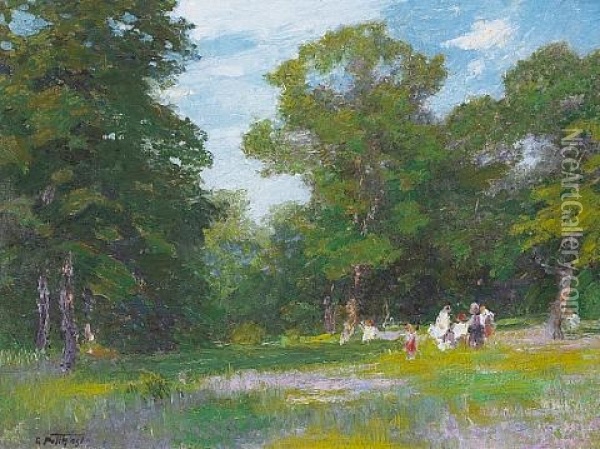 In The Woods Oil Painting - Edward Henry Potthast