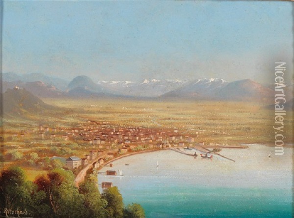 View Of Bregenz Oil Painting - Hubert Sattler