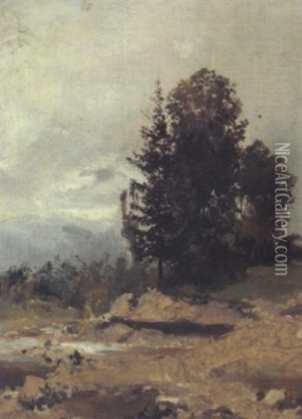 Landschaftsmotiv Aus Dem Salzburgischen Oil Painting - Emil Jacob Schindler