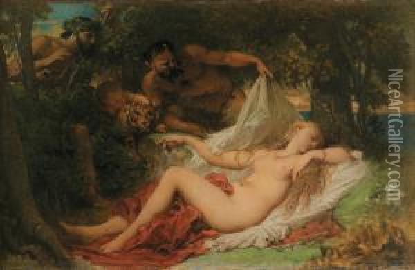 Satyre Decouvrant Une Nymphe Oil Painting - Theodore Chasseriau