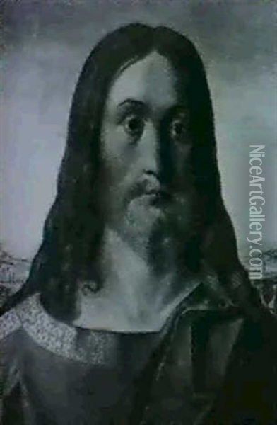 Christ, Head And Shoulders Oil Painting - Benedetto Diana