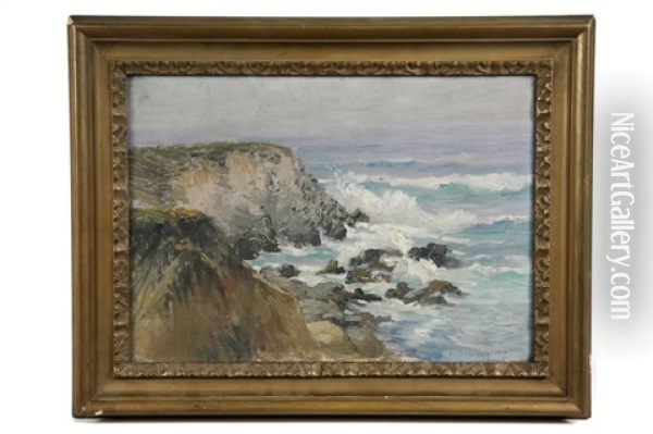 Bluffs At Carmel Oil Painting - Elizabeth Strong