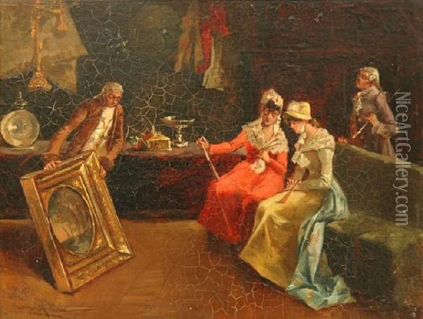 The Picture Dealer Oil Painting - Enrique Miralles