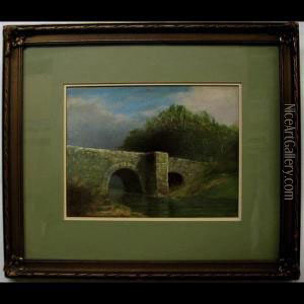 Study Of Old Stone Bridge Oil Painting - Lucius Richard O'Brien