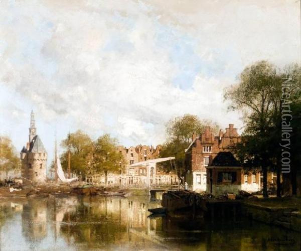 De Oude Hoofd Te Hoorn Oil Painting - Johannes Christiaan Karel Klinkenberg