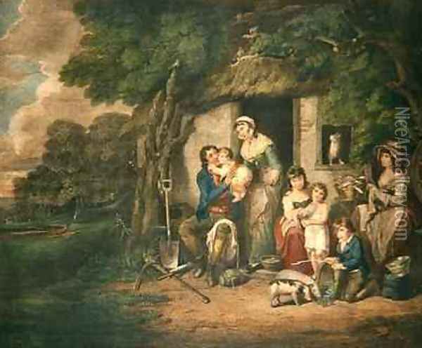 Saturday Evening 1795 Oil Painting - William Nutter