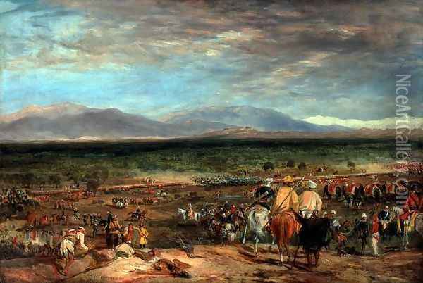 The Battle of Chilianwala, India, 13th January 1849, c.1849 Oil Painting - Charles Becher Young