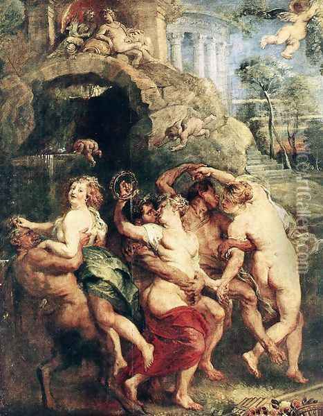 Venus Feast (detail) 1630s Oil Painting - Peter Paul Rubens