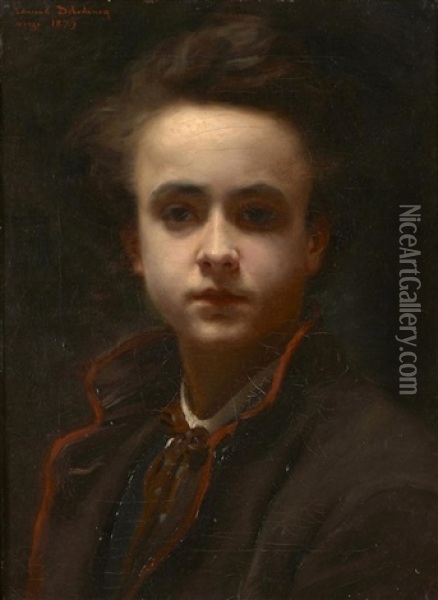 Portrait De Jeune Homme Oil Painting - Edmond Dehodencq
