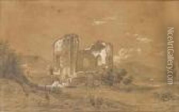 Ansicht Von Syrakus Auf Sizilien Oil Painting - Carl Wilhelm Goetzloff