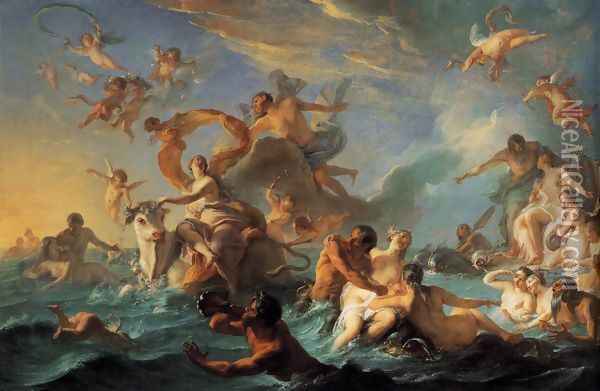 The Rape of Europa 1727 Oil Painting - Noel-Nicolas Coypel