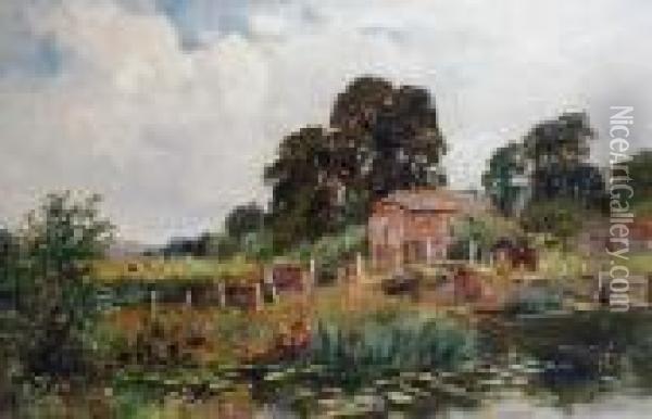 The Mill Pond Oil Painting - Henry John Yeend King