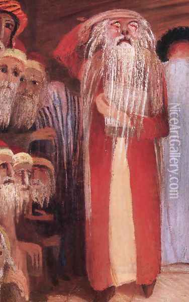 A Panaszfal bejaratanal Jeruzsalemben (részlet-1), 1904 Oil Painting - Tivadar Kosztka Csontvary