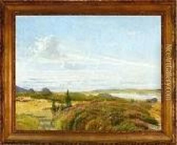 A Danish Moor Landscape Oil Painting - Vilhelm Peter C. Kyhn