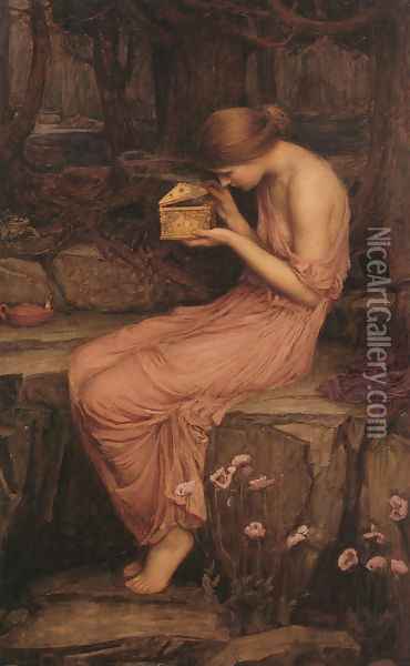 Psyche Opening the Golden Box 1903 Oil Painting - John William Waterhouse