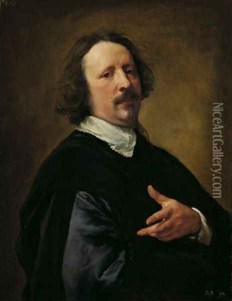 Portrait of the Painter Caspar de Crayer Oil Painting - Sir Anthony Van Dyck