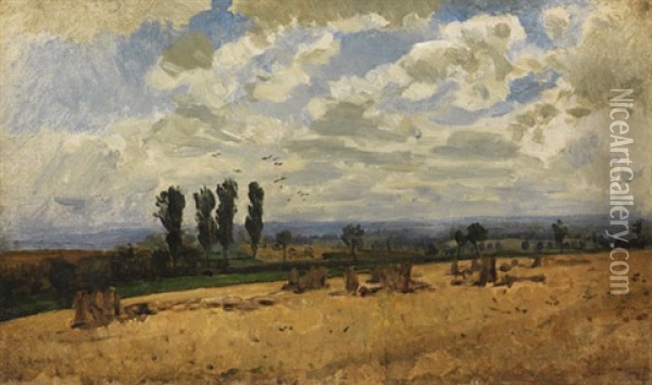 Landschaft Oil Painting - Karl Buchholz