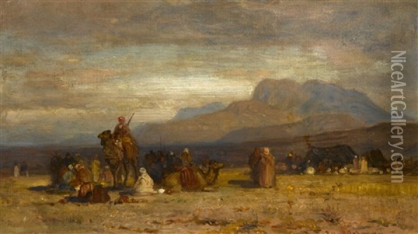 Arab Encampment Oil Painting - Samuel Colman