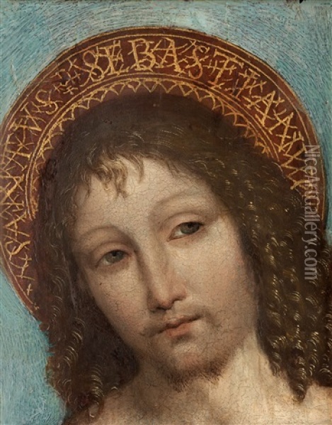 Sankt Sebastian Oil Painting - Ambrogio Borgognone