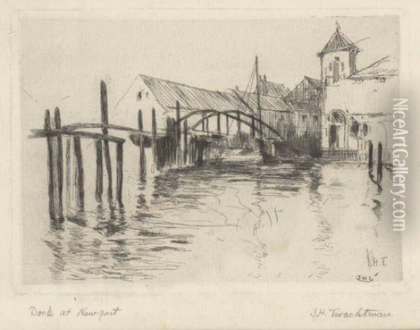 Docks At Newport Oil Painting - John Henry Twachtman