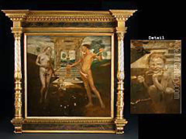 Adam Und Eva Oil Painting - Friedrich Stahl