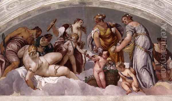 Vulcan and Venus Oil Painting - Paolo Veronese (Caliari)