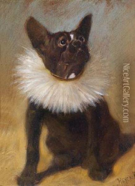 Franzosischebulldogge Oil Painting - Arthur Heyer