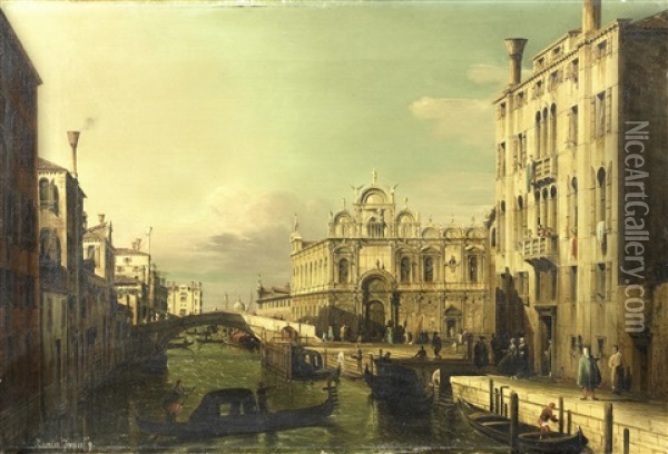 The Scuola Grande Di San Marco And The Campo Santi Giovanni E Paolo Oil Painting - Francesco Zanin