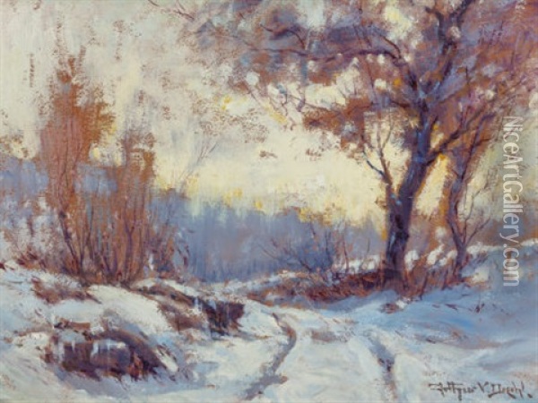 Winter Landscape Oil Painting - Arthur Vidal Diehl