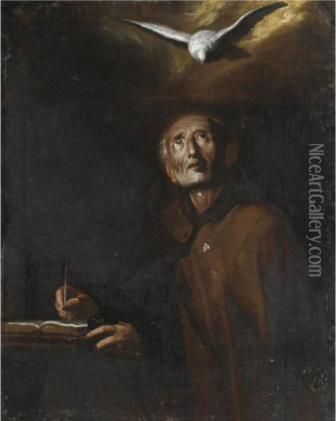 San Pietro D'alcantara Oil Painting - Pietro Novelli Il Monrealese
