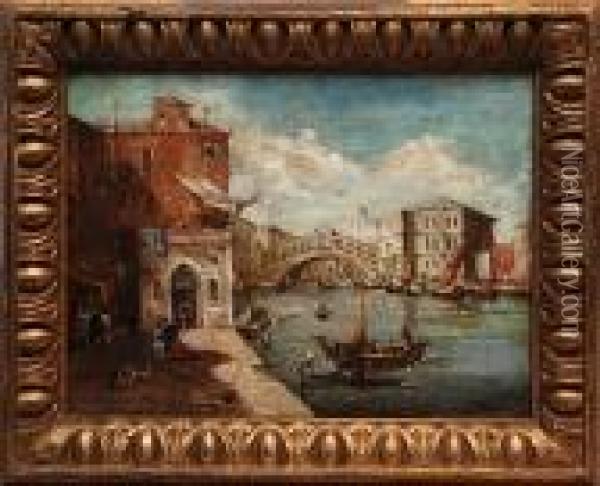 Reale To Bridge In Venice Oil Painting - Francesco Guardi