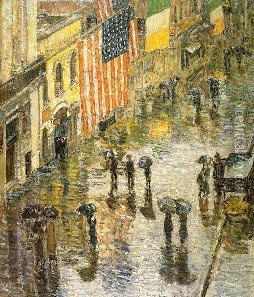 St. Patrick's Day, 1919 Oil Painting - Frederick Childe Hassam